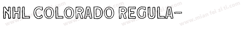 NHL Colorado Regula字体转换